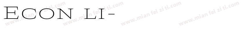 Econ li字体转换